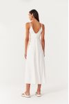 Vestido Longuete Linho Sobreposição