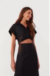 Vestido Midi Vazado Cintura