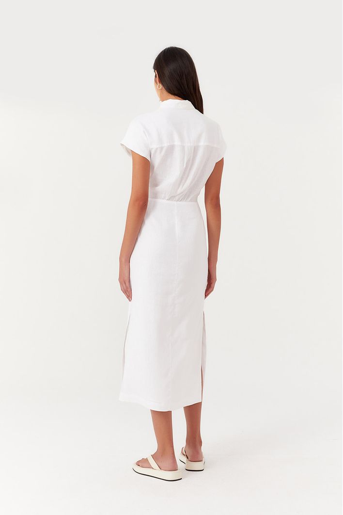Vestido Midi Vazado Cintura