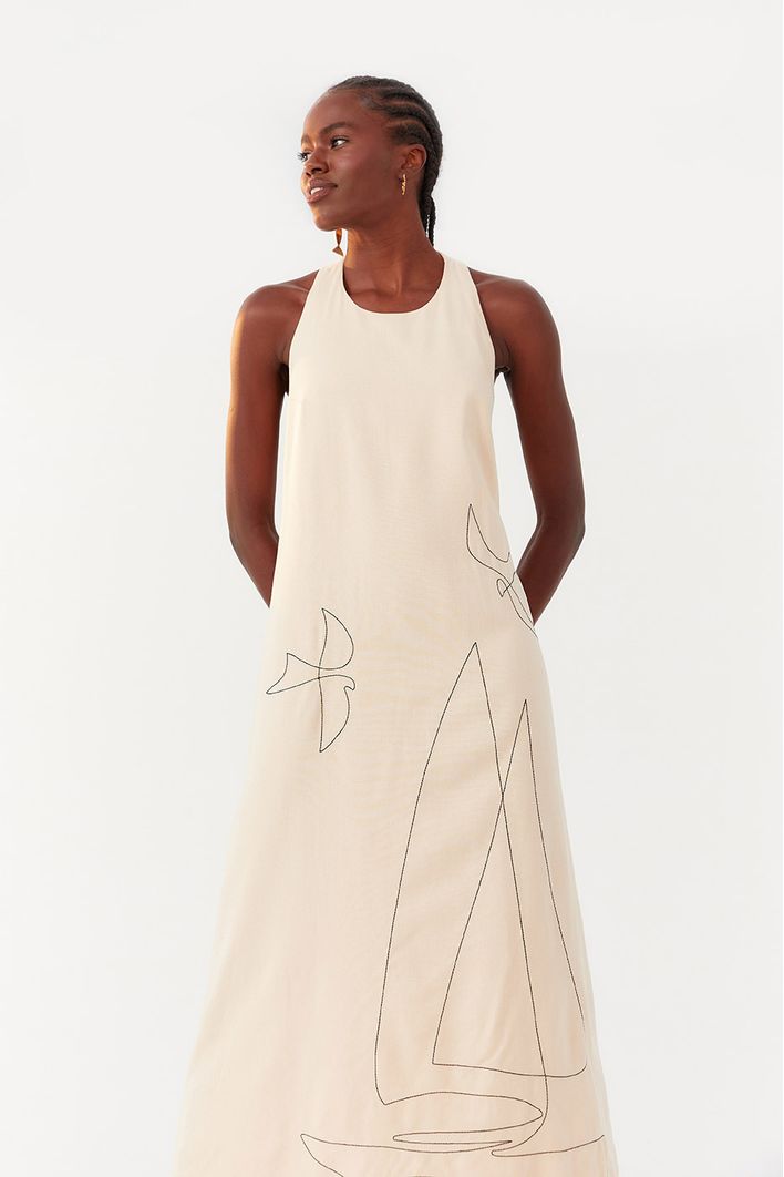 Vestido Longuete Linho Aurus