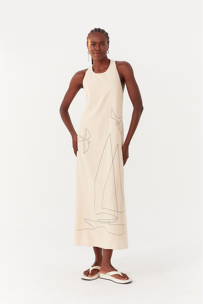 Vestido Longuete Linho Aurus