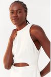 Vestido Linho Longuete Fenda Frente