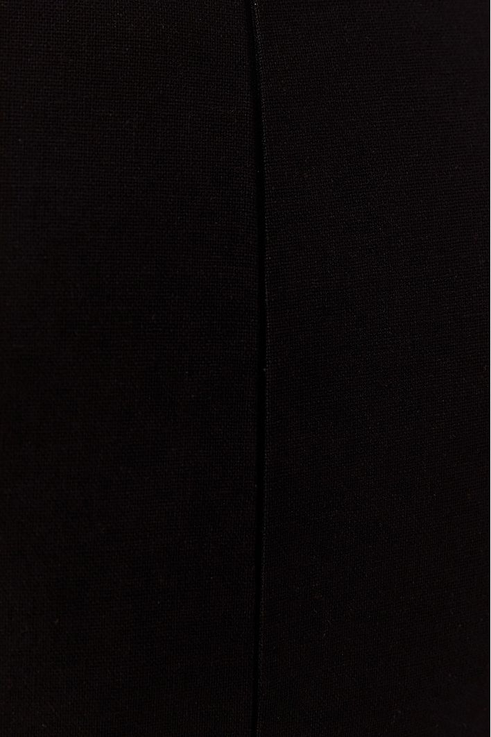 Vestido Linho Longuete Fenda Frente