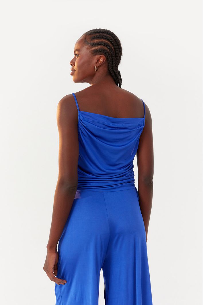 Blusa Jersey Franzido Lateral
