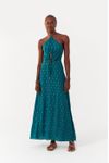 Vestido Longo Lurex Vazado Frente