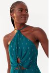 Vestido Longo Lurex Vazado Frente