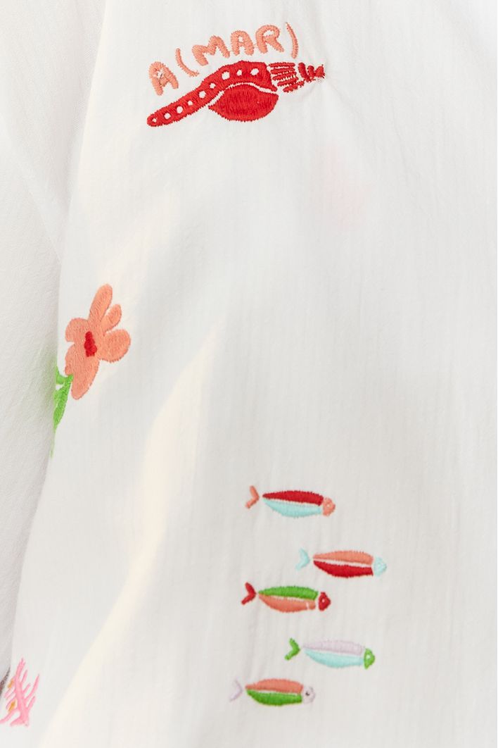 Camisa Bordado Mar Encantado