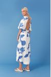 Vestido Cropped Linho Estampa Cardume