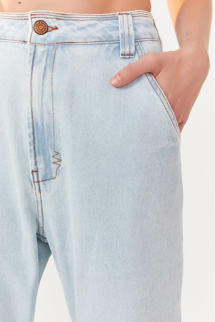 Calça Jeans Ballon Pregas