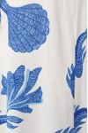 Vestido Cropped Linho Estampa Cardume