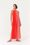 Vestido Crepe Tricolor