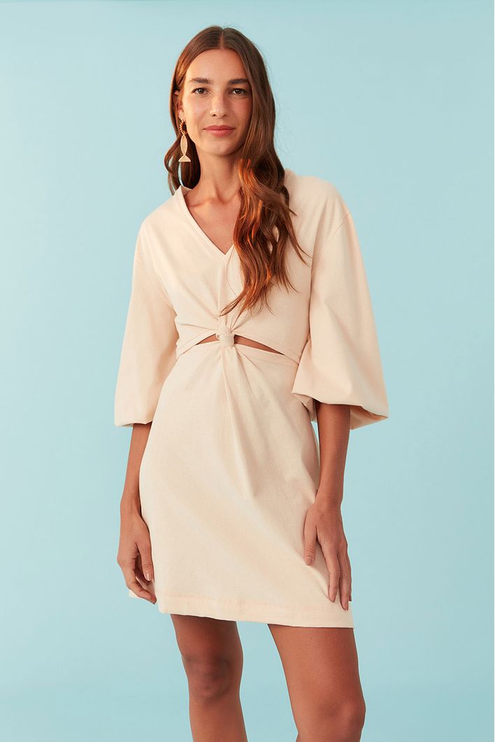 Vestido Curto Nó Frente