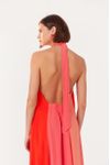 Vestido Crepe Tricolor