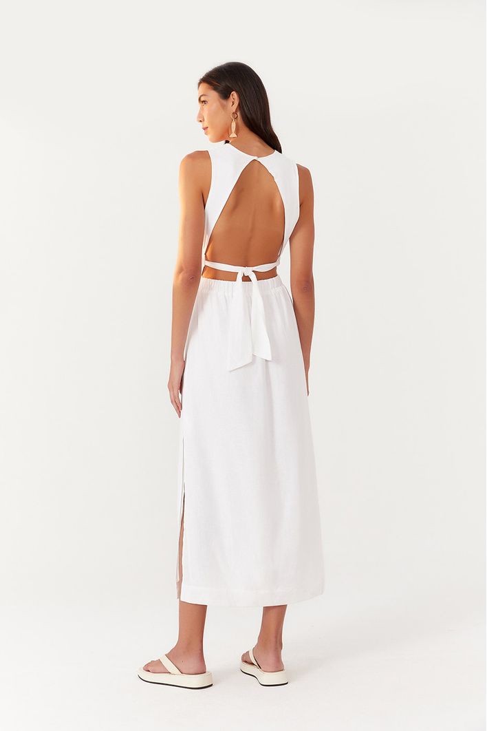 Vestido Midi Elastico Cintura