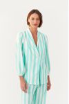 Blazer Linho Estampa Marítima Verde