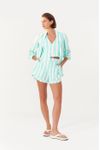 Short Linho Estampa Marítima Verde