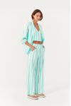 Blazer Linho Estampa Marítima Verde
