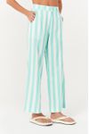 Calça Linho Estampa Marítima Verde
