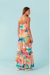 Vestido Longo Lurex Estampa Paradiso