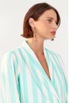 Blazer Linho Estampa Marítima Verde