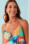 Vestido Longo Lurex Estampa Paradiso