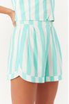 Short Linho Estampa Marítima Verde