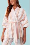 Kimono Listras Faixa Cintura