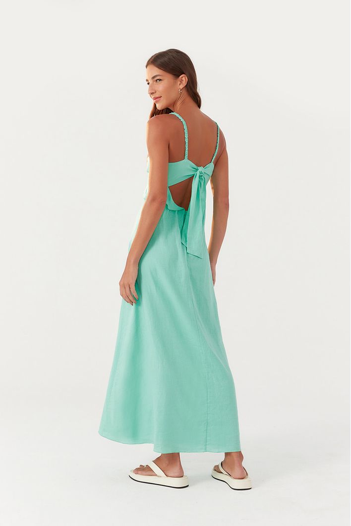 Vestido Longuete Babado Busto