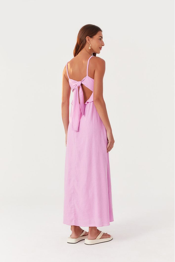 Vestido Longuete Babado Busto