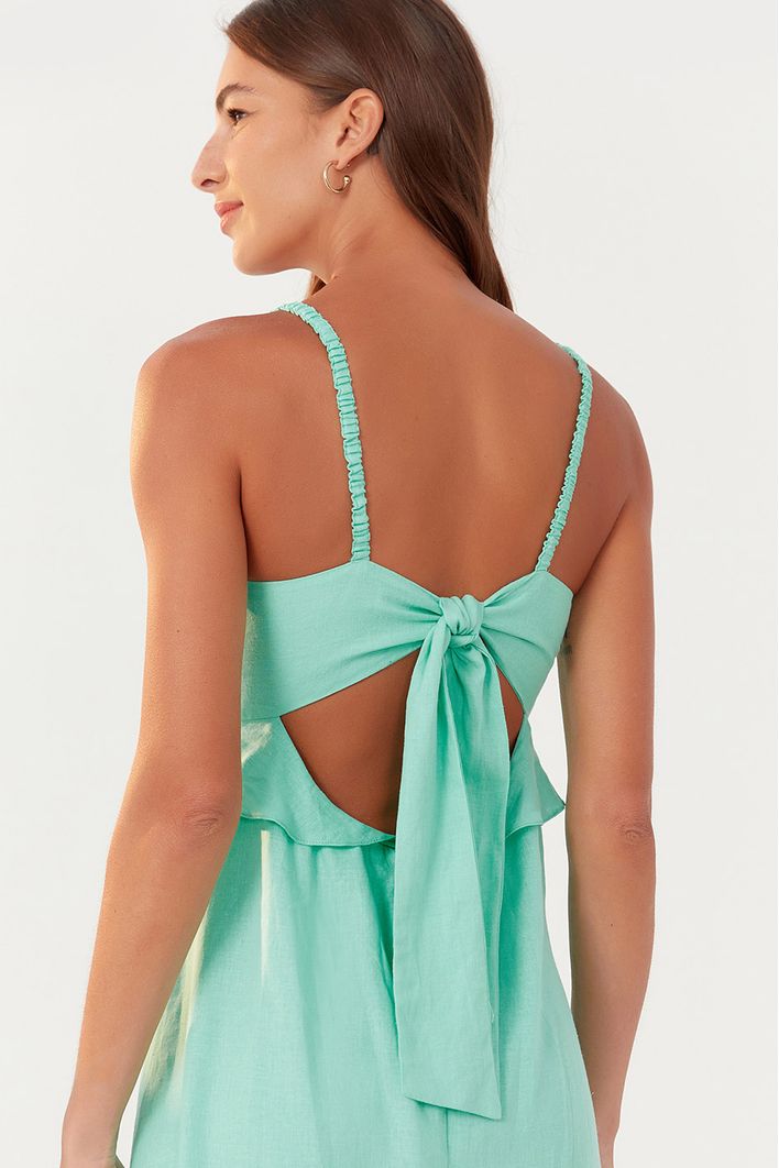Vestido Longuete Babado Busto