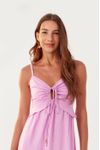 Vestido Longuete Babado Busto