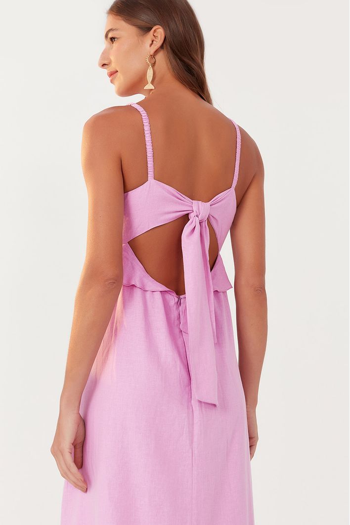 Vestido Longuete Babado Busto