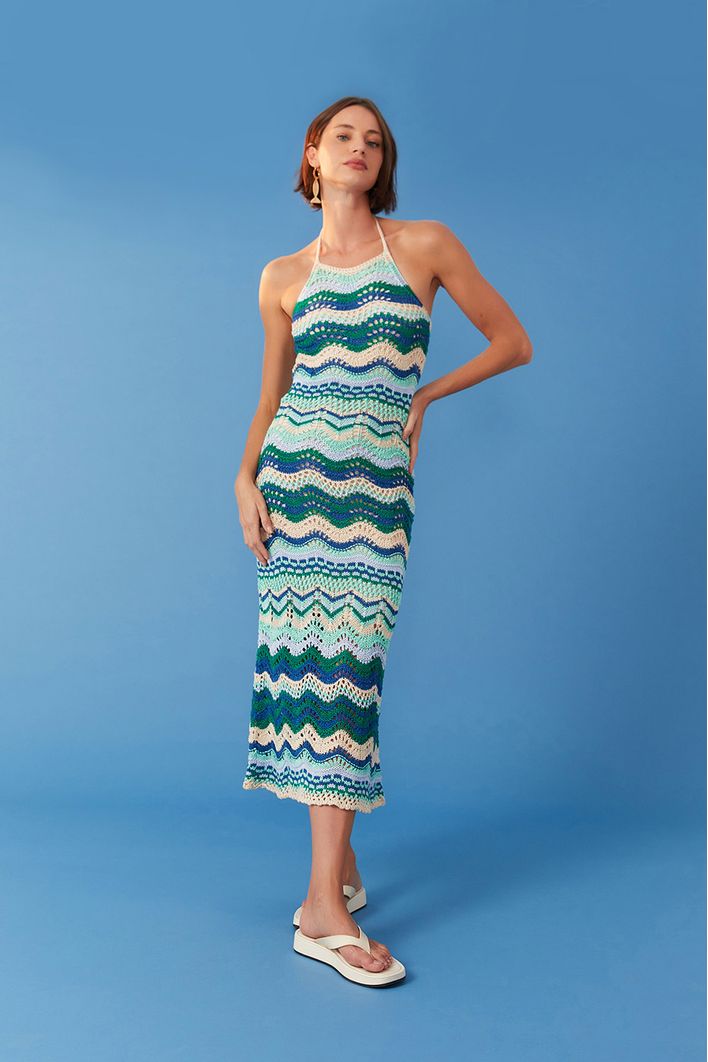 Vestido Tricot Frente Única