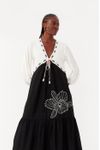 Vestido Linho Longuete P/b Bordado