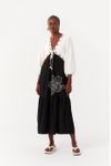 Vestido Linho Longuete P/b Bordado