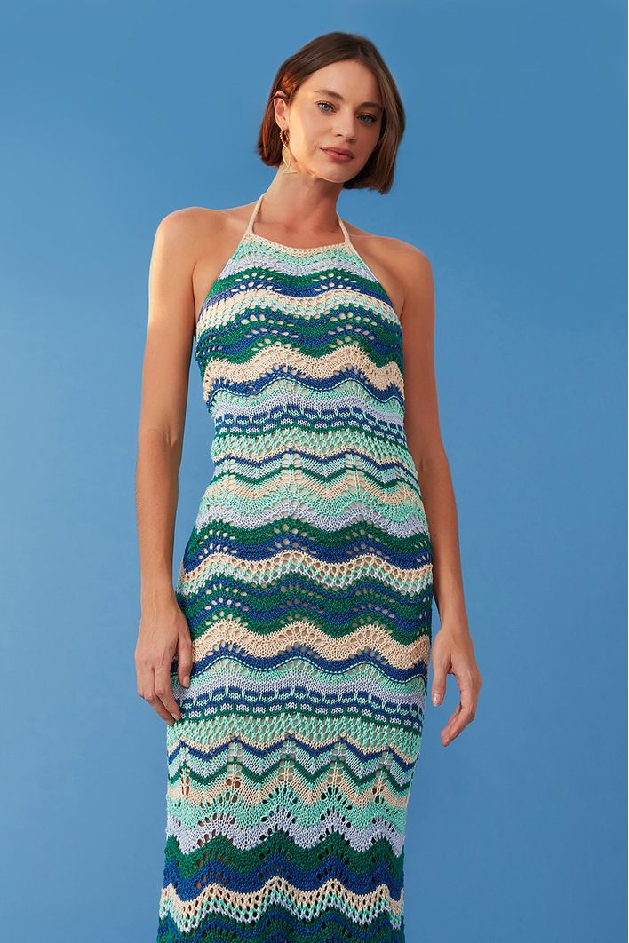 Vestido Tricot Frente Única