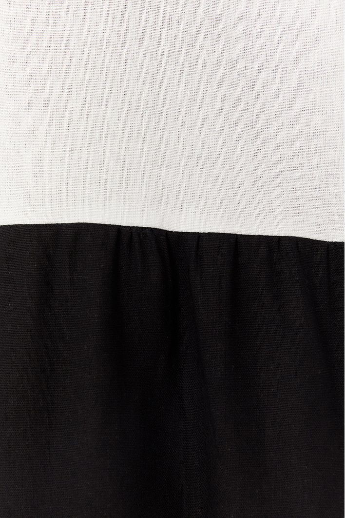 Vestido Linho Longuete P/b Bordado