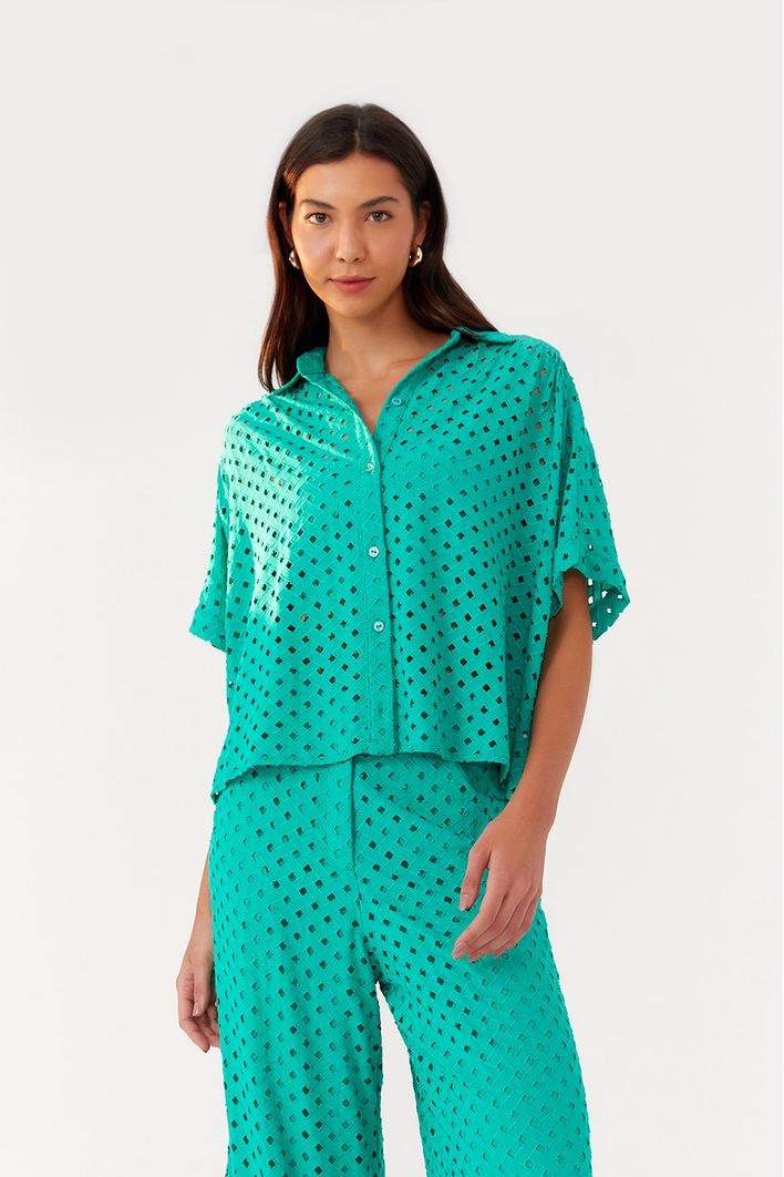 Blusa Laise Manga Curta