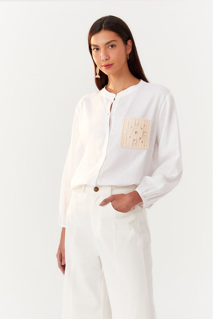 Camisa Bolso Croche