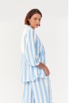 Blazer Linho Estampa Marítima Azul