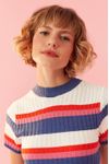 Blusa Tricot Canelada Listra Navy