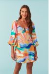 Vestido Lurex Estampa Paradiso