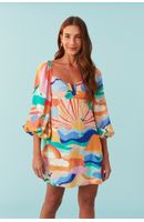 Vestido Lurex Estampa Paradiso