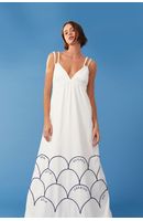 Vestido Bordado Ondas Na Barra