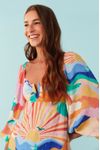Vestido Lurex Estampa Paradiso