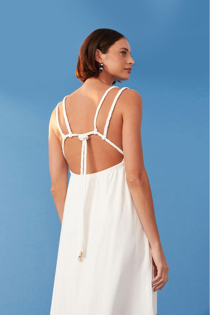 Vestido Bordado Ondas Na Barra