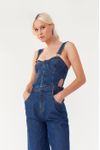 Jardineira Jeans Busto Marcado