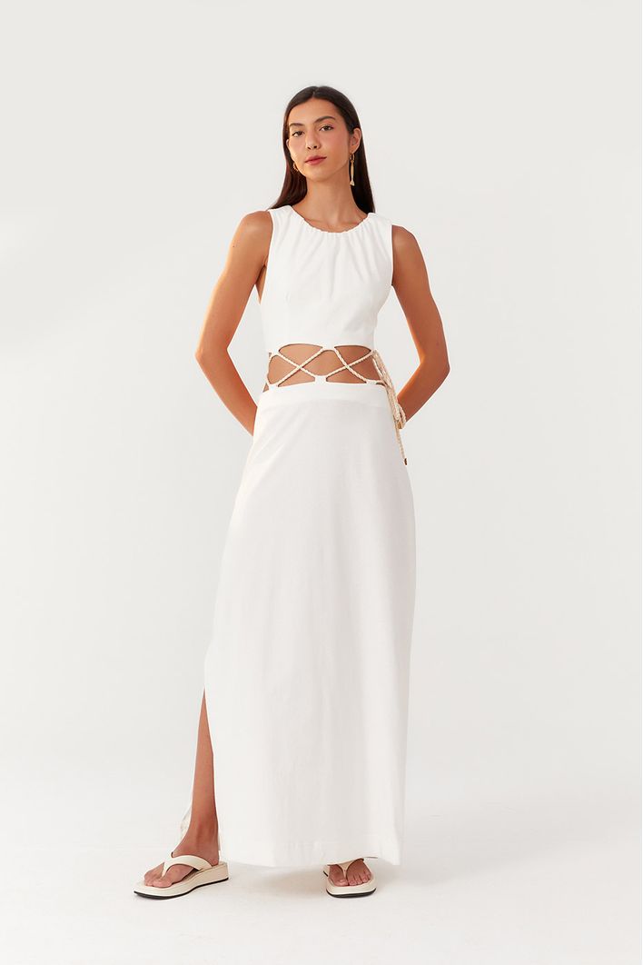 Vestido Amarração Cintura