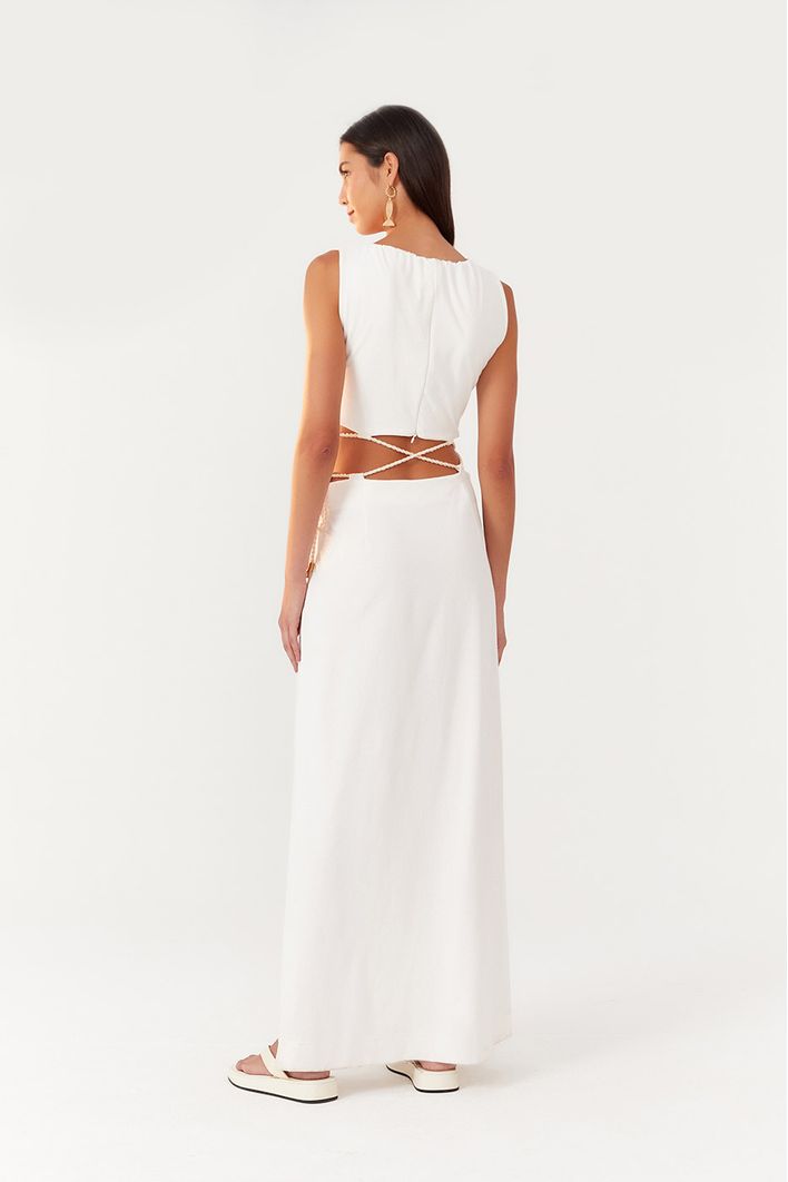Vestido Amarração Cintura