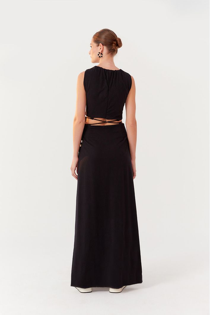 Vestido Amarração Cintura
